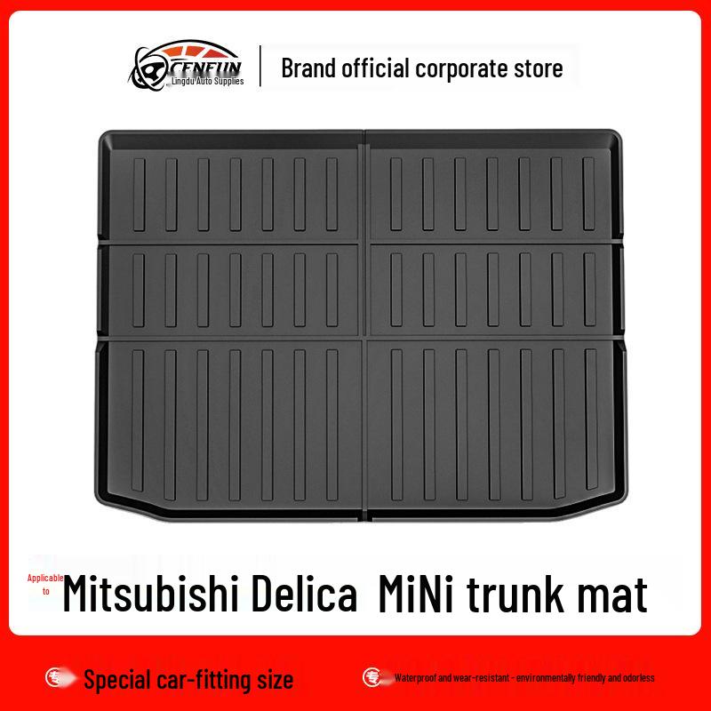 Mitsubishi Delica MiNi Trunk Mat: Eco-friendly, Odorless, Waterproof TPE Cargo Liner