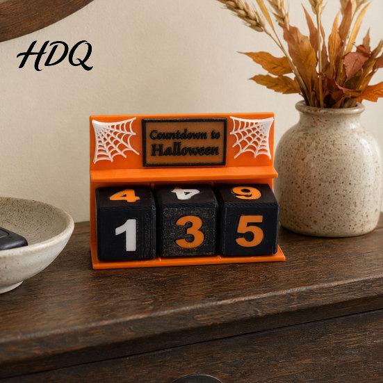Halloween Umhang Dekor Countdown Kalender Block 3D Gedruckter Adventskalender Gruselig Täglich