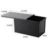 Carbon Steel Loaf Pan with Cover Rectangle Shape Bread Baking Mould Non-Stick Surface Toast Preparation Cake Toast Box