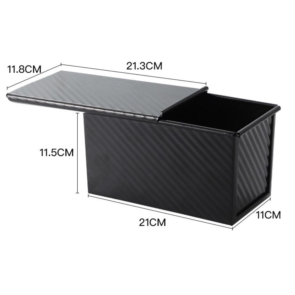 Carbon Steel Loaf Pan with Cover Rectangle Shape Bread Baking Mould Non-Stick Surface Toast Preparation Cake Toast Box