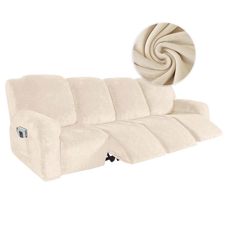 1/2 Seater Stretch Recliner Sofa Cover Soft Velvet Lazy Boy Armchair Covers Elastic Non Slip Sofa Slipcovers for Living Room