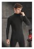 Capa base de cuello alto para hombre Otoño/Invierno: Ropa de Fitness Cálida, de Secado Rápido y que Absorbe el Sudor, de Ajuste Ceñido para Correr y Baloncesto.