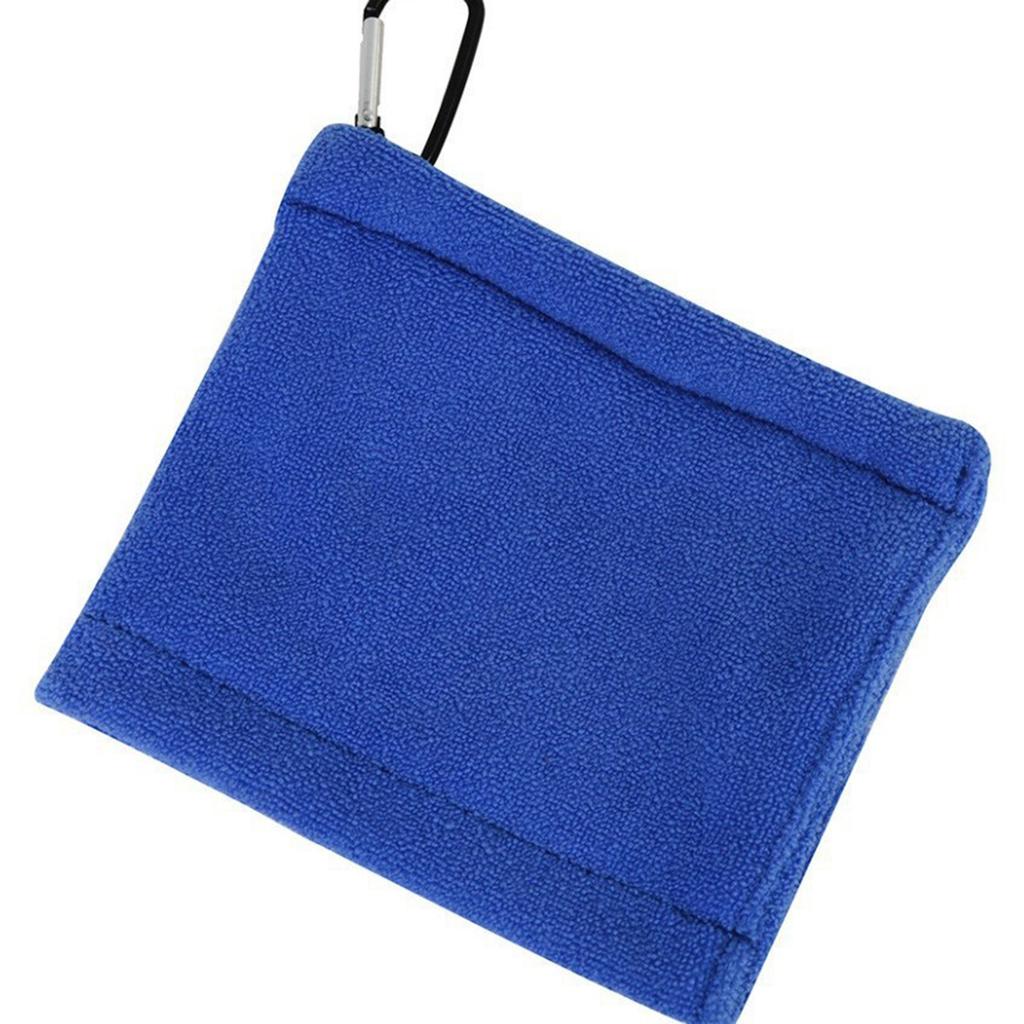 Square Microfiber Golf Ball Cleaning Towel with Hook Water Absorption Cleaner Club for Head Wipe Cloth Clean Golf Ball Bag
