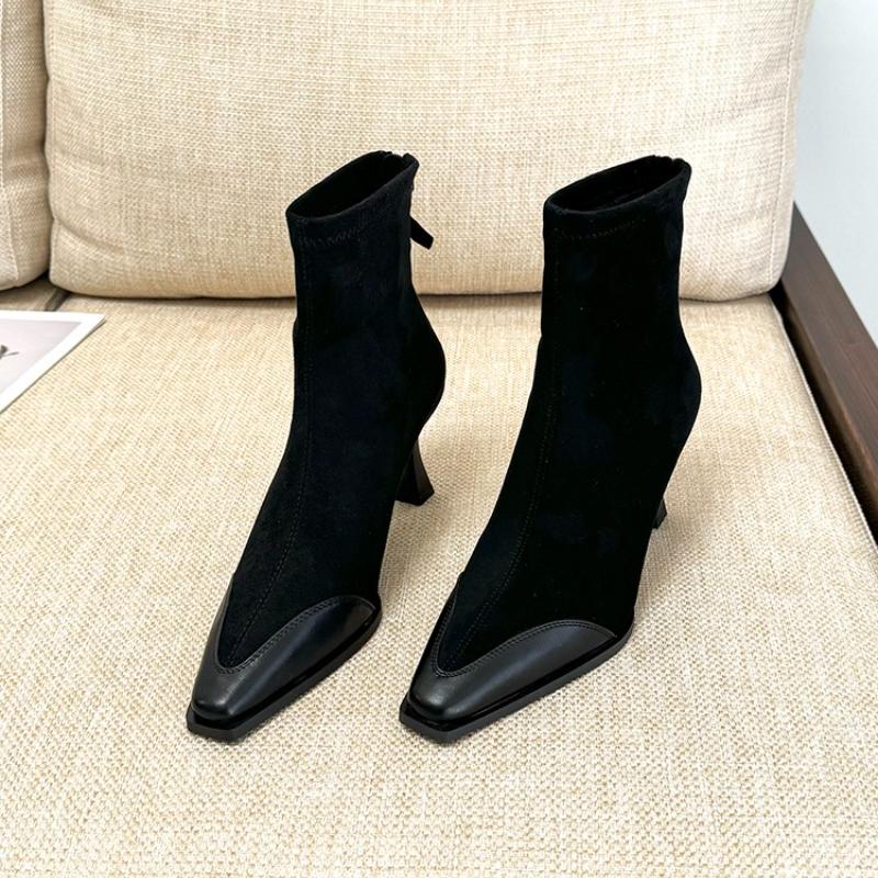 

Women s Ankle Boots High Heels Pointed Toe Shoes Sexy Fashion Luxury Short Boots 2025 Winter Designer New Sexy Femlae Snow Botas 35 чёрный