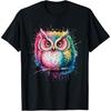 T-shirt Hibou Coloré Aquarelle Homme Femme(1)