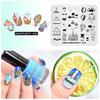 kads Immaturity 005 Nail Stamping Plates Amusement Park Element Clown Hot Air Balloon Nail Art Stamp Plate DIY Manicure Template