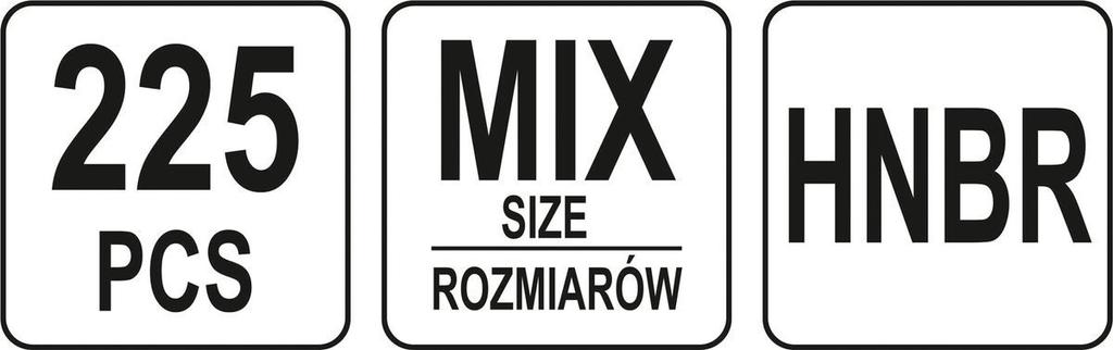 225 Pcs of Hnbr O-rings for Air Conditioning YT-068791 YATO