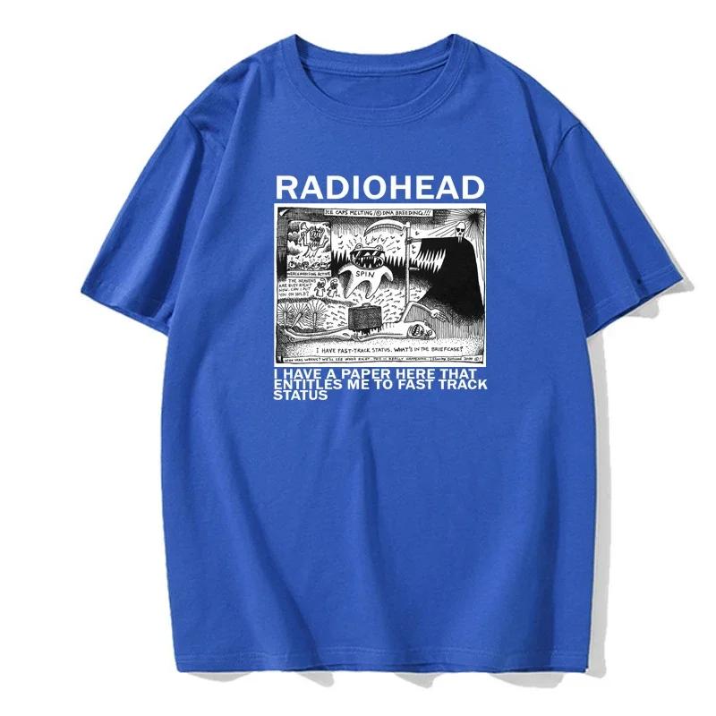 T-shirt Radiohead Uomo Maglietta Classica Tour Nordamericano Rock Boy Uomo Hip-Hop Street Cotone Taglia Europea Maglietta Top