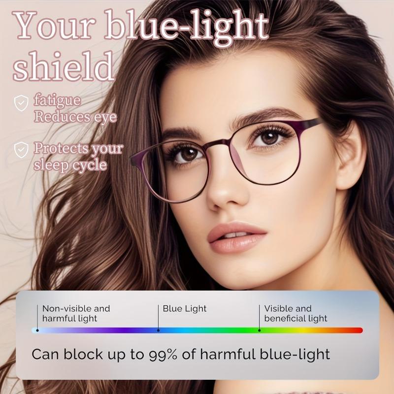5 Pairs of Popular Anti Blue Light Computer Reading Glasses for Women and The Best Gift for Elderly People for Women