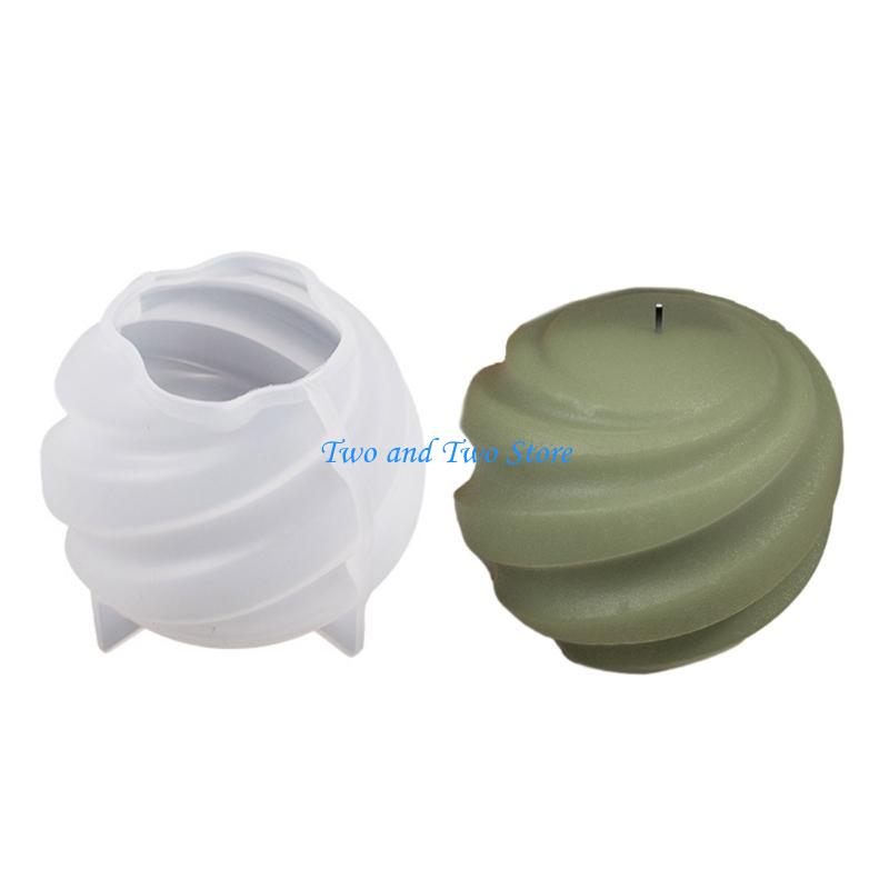 HX6F 3D Ball Silicone Mold Round Carving Ball Plaster Resin Molds DIY Craft