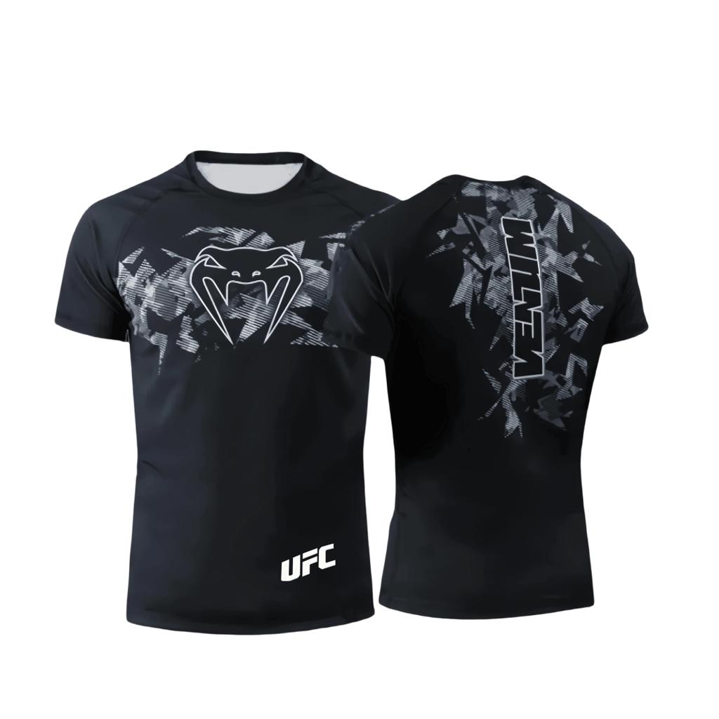 Letní prodej UFC Boxerský Zápasový Soutěžní Pánské Tričko Módní Rychleschnoucí Ležérní Prodyšné Kulatý Výstřih Krátký Rukáv Vrcholy