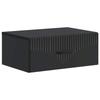 Wall Mounted Nightstand Black 49 X 34.5 X 20 Cm