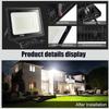 Outdoor LED Flood Lights 10W 20W 30W 50W 100W Bright Security Light IP66 Waterproof White Floodlight for Garage Garden Stadium