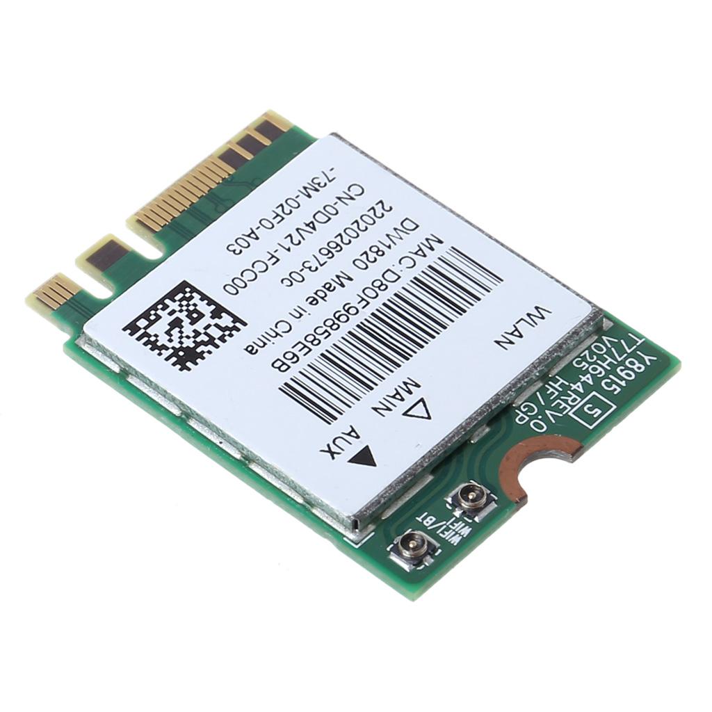 Network Adapter Card WLAN WiFi 802.11AC for Dell Wireless 1820 DW1820 BT 4.1 for M.2 Wlan Connector D4V21
