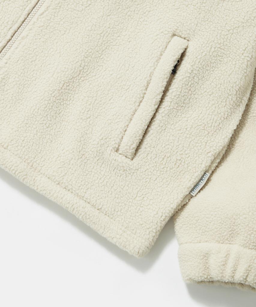 Columbia University Panel Raglan Polar Fleece Zip-Up Jacket_Ivory