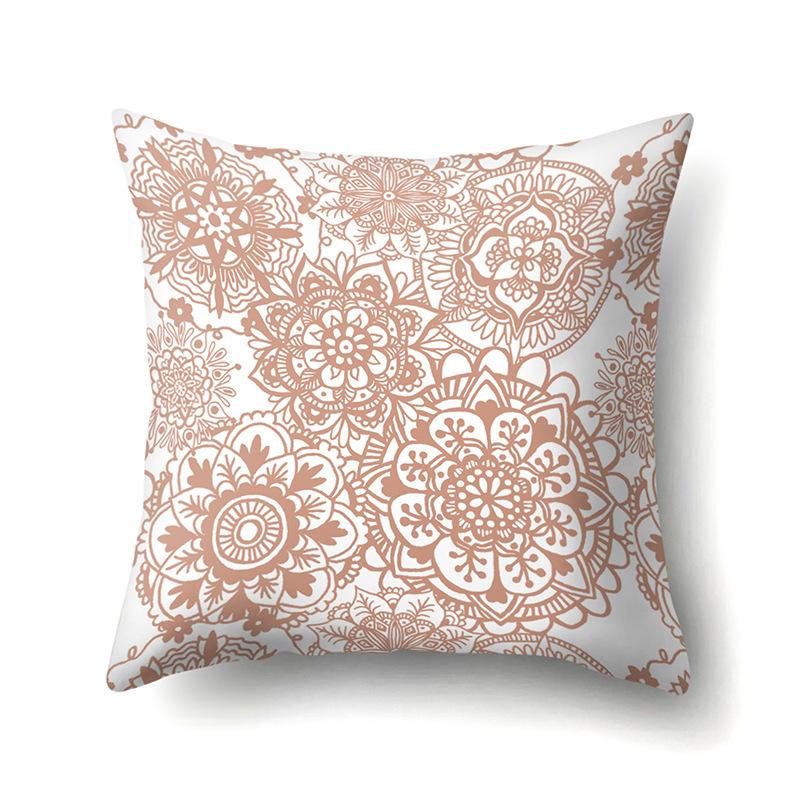 Polyester Pillow Case Automobile Decoration Home Printed Pillow Case Waist Cushion Cover Car Cushion Head Cushion Cover