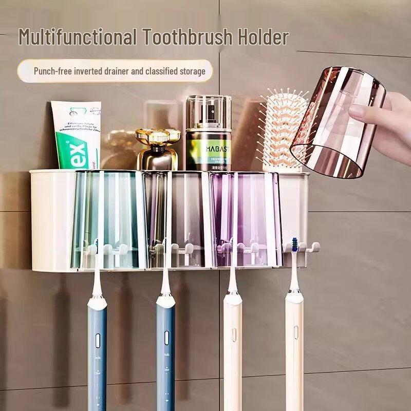 LIEI No-Drill Suction Cup Toothbrush Holder
