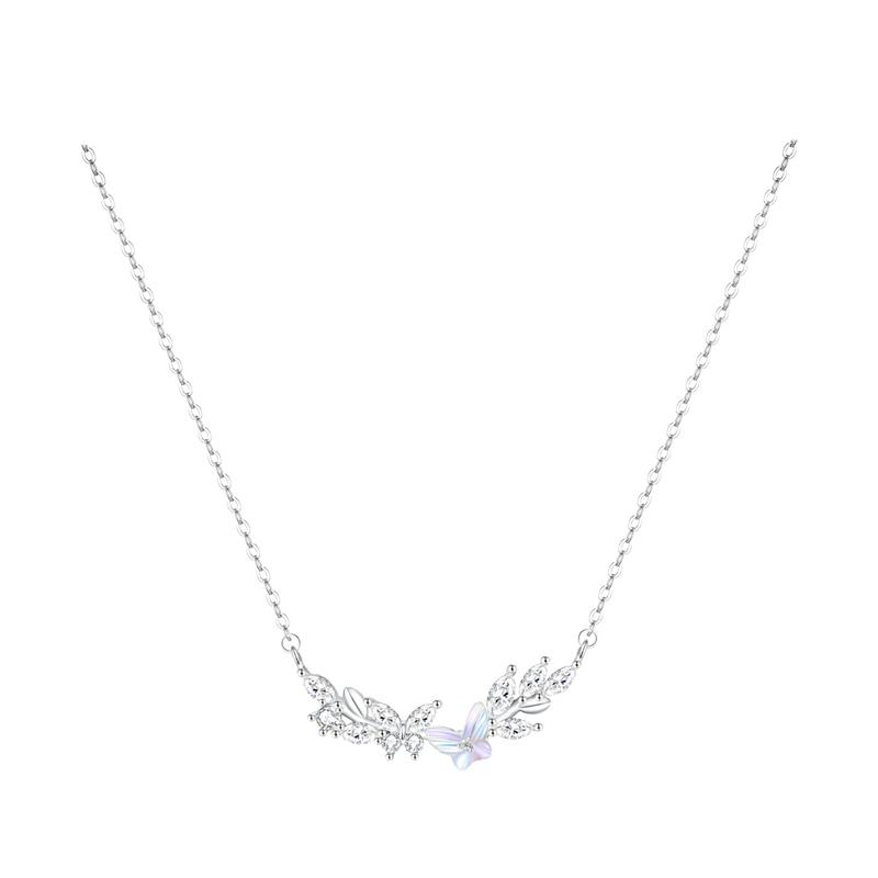 Barbie crystal necklace [ Crystal* Explosive Flash] Dreamy Flashing Diamond Aurora Butterfly Collarbone Necklace, Exquisite Y-Ba2603030 коричневый