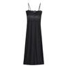 Elegant Sheer Lace Waist-Cinching Camisole Dress for Women – High-Grade A-Line Long Summer Dress