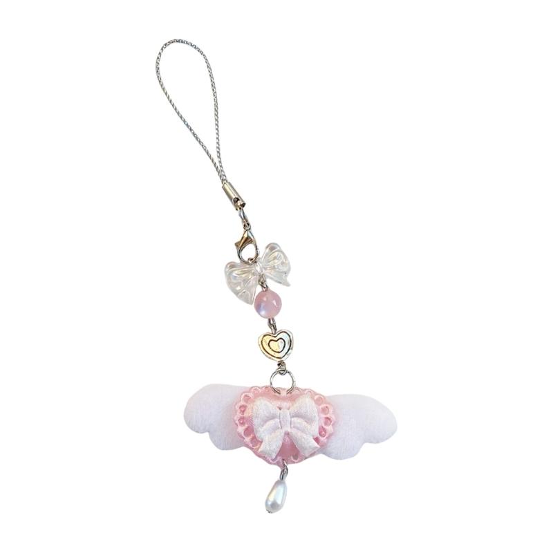 

Adorable Floral Phone Lanyard Key Ring Trendy Phone Hanging Accessory For Teen Girls Cute Bag Charm Gift