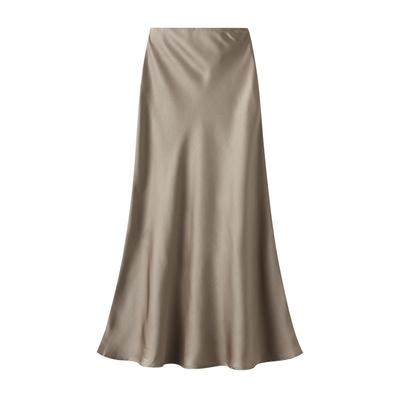 Premium Drape Acetic Acid Satin Skirt Women's Summer Medium and Long Fishtail Skirt High Waist and Thin Hip Skirt