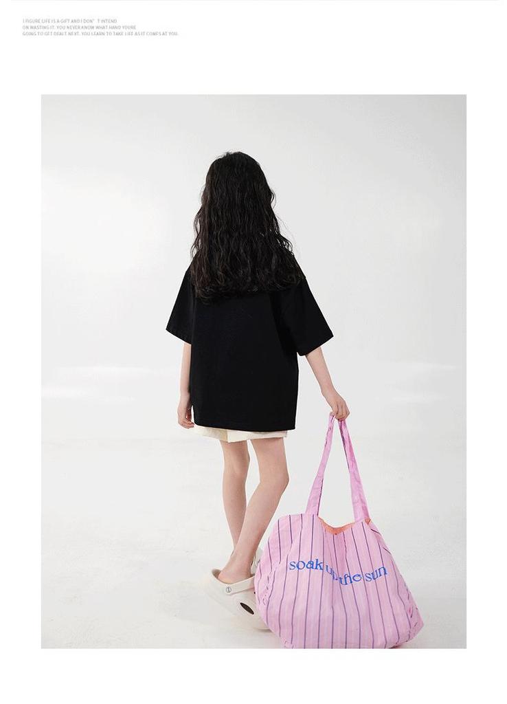 You Jia Meng Mädchen Baumwoll-Kurzarm-T-Shirt mit Aufdruck - Sommer Freizeitmode