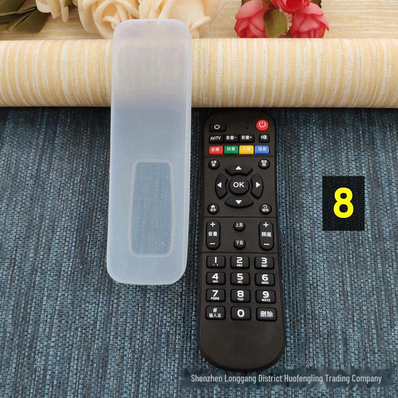 Funda protectora de silicona transparente para control remoto, antipolvo y anticaídas, para aire acondicionado, TV y decodificador