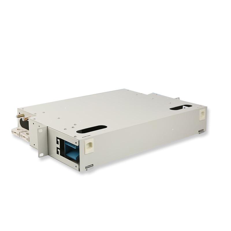 24-Core 19-Inch Fiber Optic Distribution Frame with Fusion Splicing, Stackable Chassis