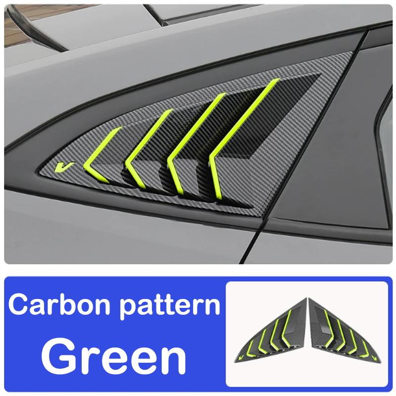 DinCh 2pcs Rear Triangular Window Decorative Shutters Louvers Spoiler Panel For Changan UNIV UNI-V -2026