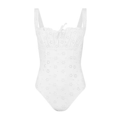 Jack Wills Womens/Ladies Floral Pattern Broderie One Piece Swimsuit