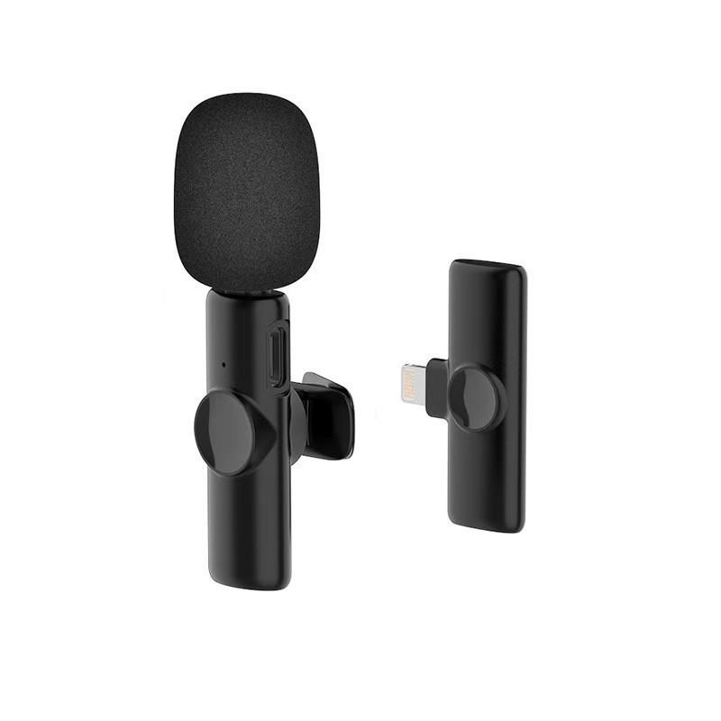 Microfone Lapela Sem Fio K11 com Redução Automática de Ruído para Vídeo, Transmissões Ao Vivo, Entrevistas e Gravação em Celulares e Computadores.