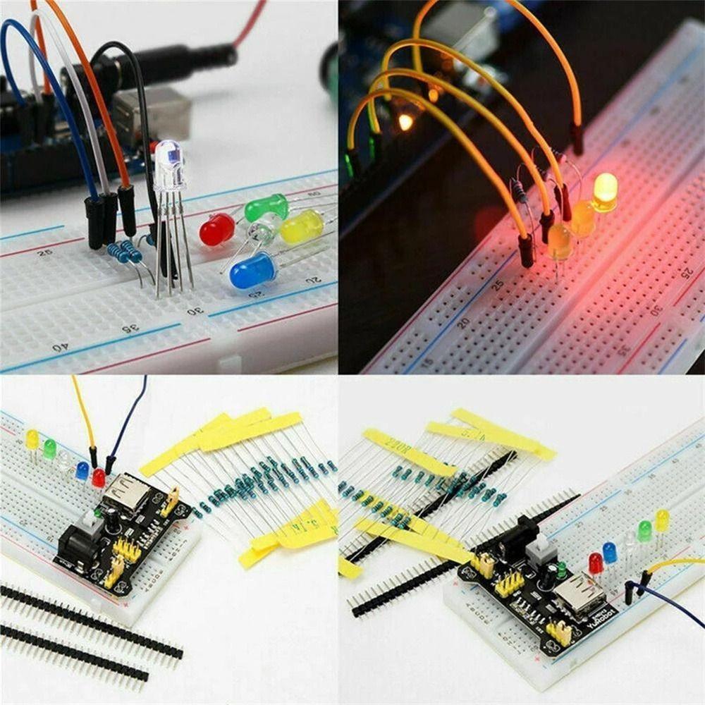 Breadboard Electronics Fun Kit Electronic DIY Kit Resistor Assorted Kit Electronic Components Set