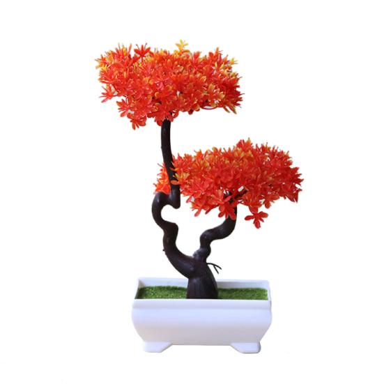 

Искусственное растение, реалистичное, не требующее ухода, пластиковое поддельное дерево бонсай, украшение в горшке, домашний отель, садовый декор, подарок