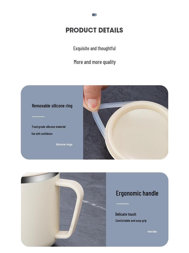 Isolierte Edelstahl-Tasse mit Deckel - Langlebig, Büro- & Kinderbecher, Ideales Geschenk für Teeliebhaber