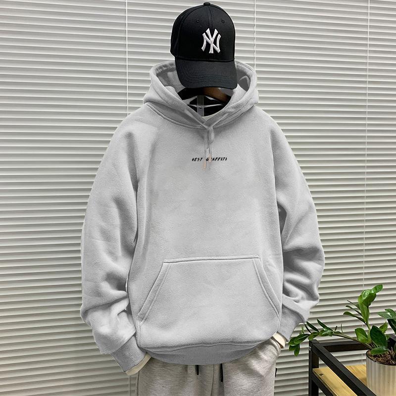 Herbst/Winter Neu Herren Amerikanischer Stil Kapuzenpullover Hoodie mit Samtfutter