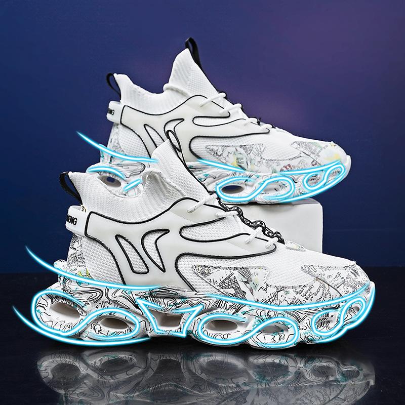 Large size new fly-woven camouflage blade casual shoes sports shoes men's shoes running shoes dad shoes