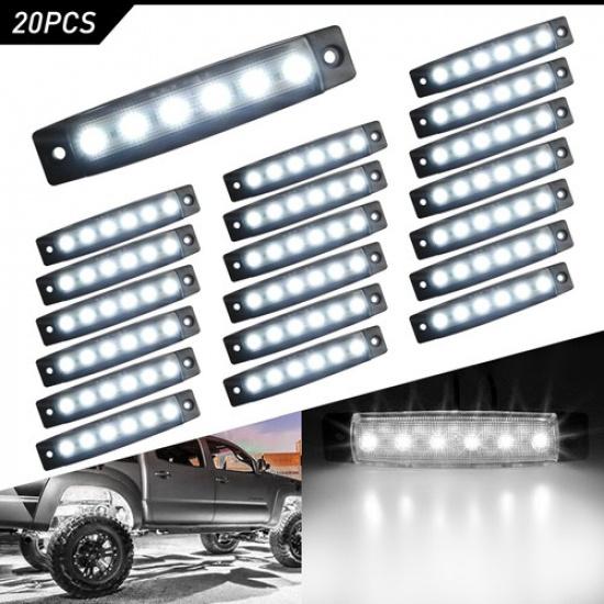 Smoked White LED Rock Lights For Jeep Offroad Truck UTV ATV Underbody Light EOA