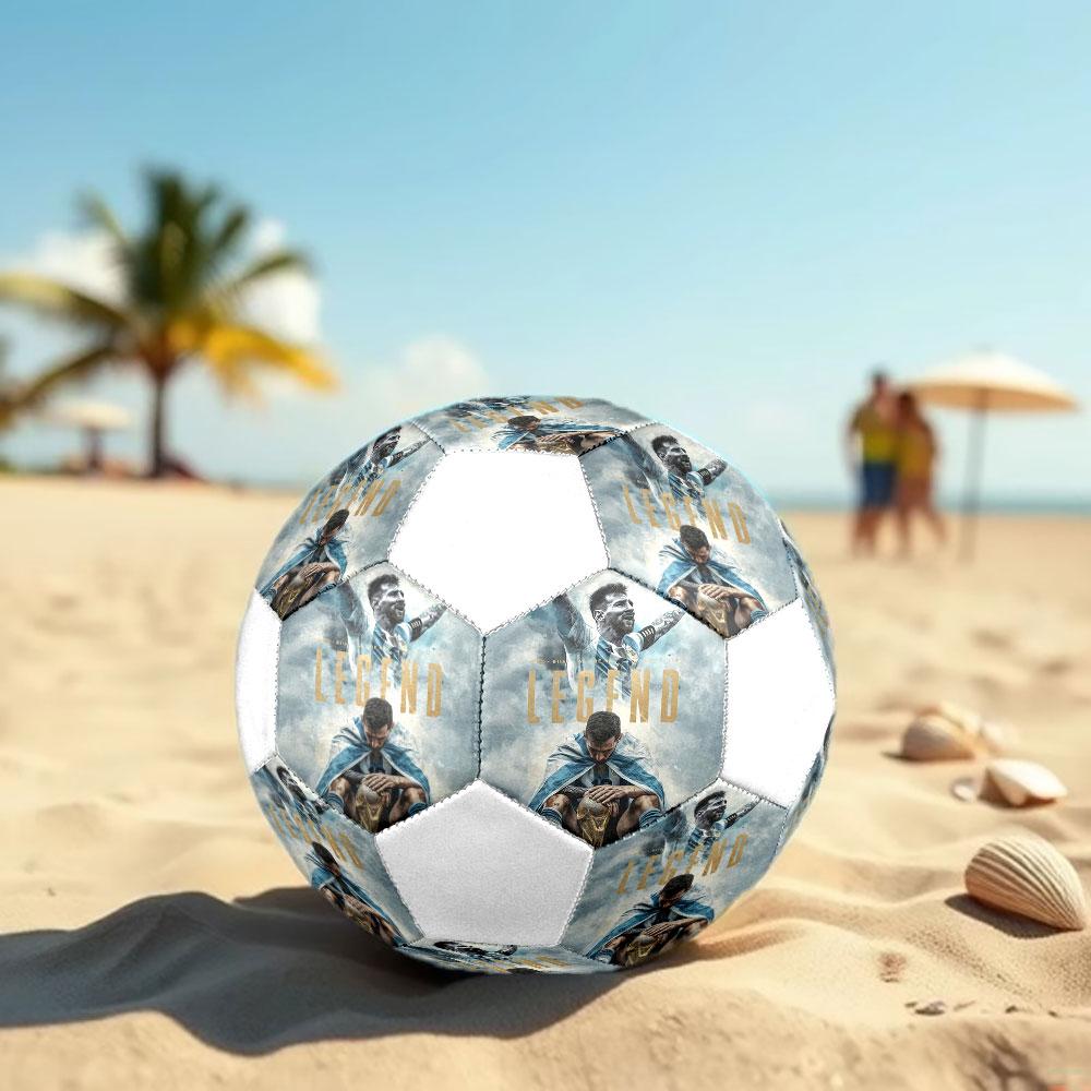 Lionel Messi Size 5 Soccer Ball, Machine-Stitched PVC, Durable & High Bounce, All Ages Fit, Fan Merchandise, Matches & Outdoor Use.