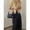 Niche design black trend chain bag  new versatile fashion portable shoulder bag crossbody bag tide