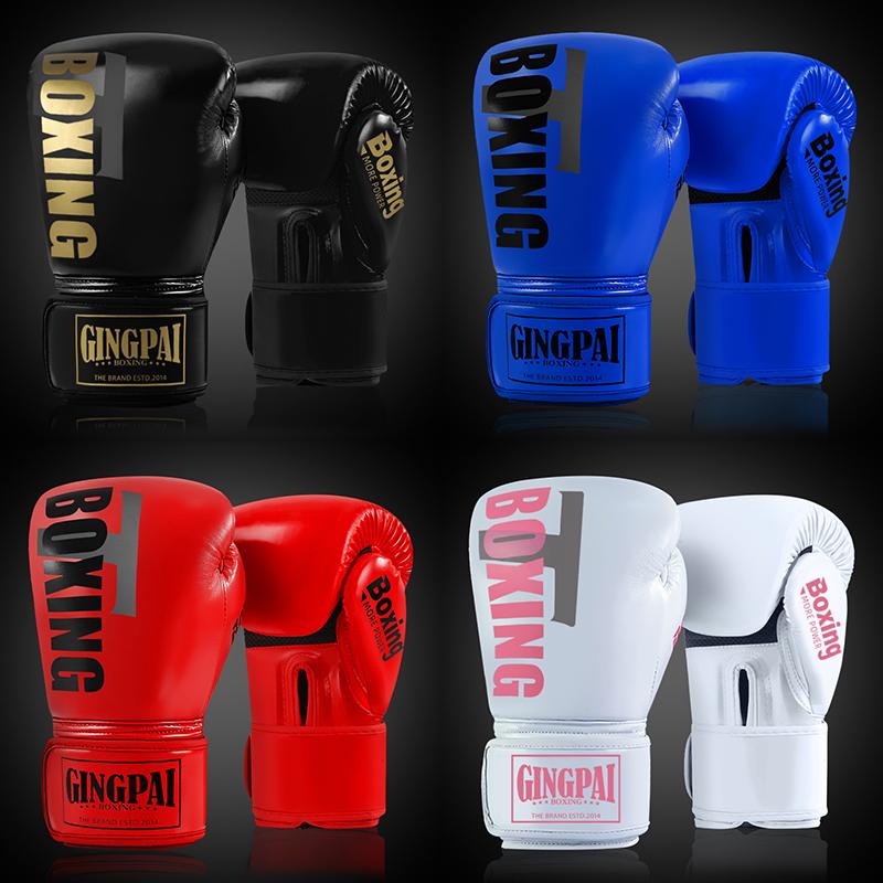 Gingpai Boxing Gloves for Kids Adults Muay Thai MMA Training Punching Sandbag Fighting Gloves Set