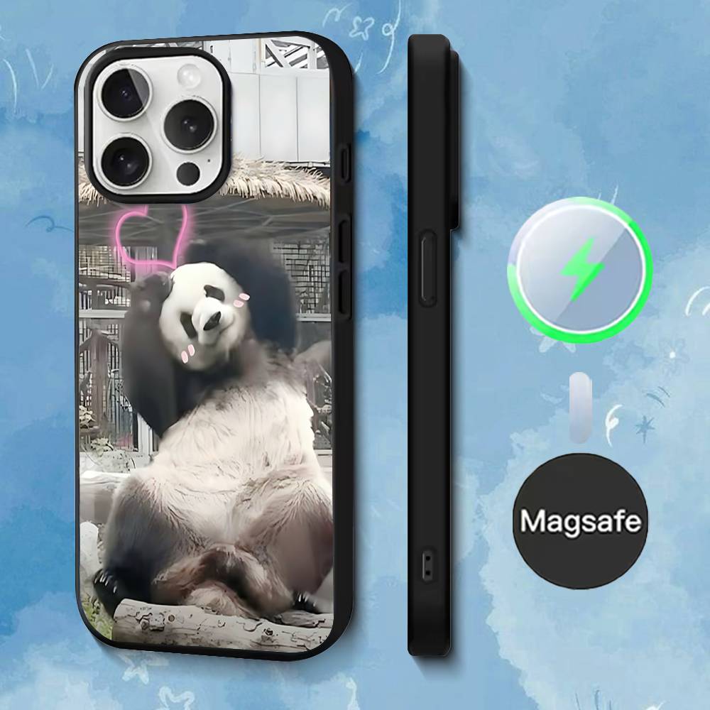 Fubao Panda Phone Case For iPhone 17,16,15,14,13,12,11,Pro,Max,Plus,Mini,SE4,E Magnetic Magsafe Wireless Charging