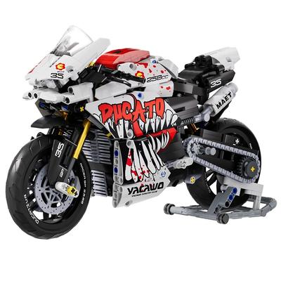 883 pezzi Mattoncini, Costruisci un Elegante 1:10 Modello da Esposizione per Moto, Set da Costruzione da Collezione Ha un Kit dal Design Accattivante per Bambini o Adulti