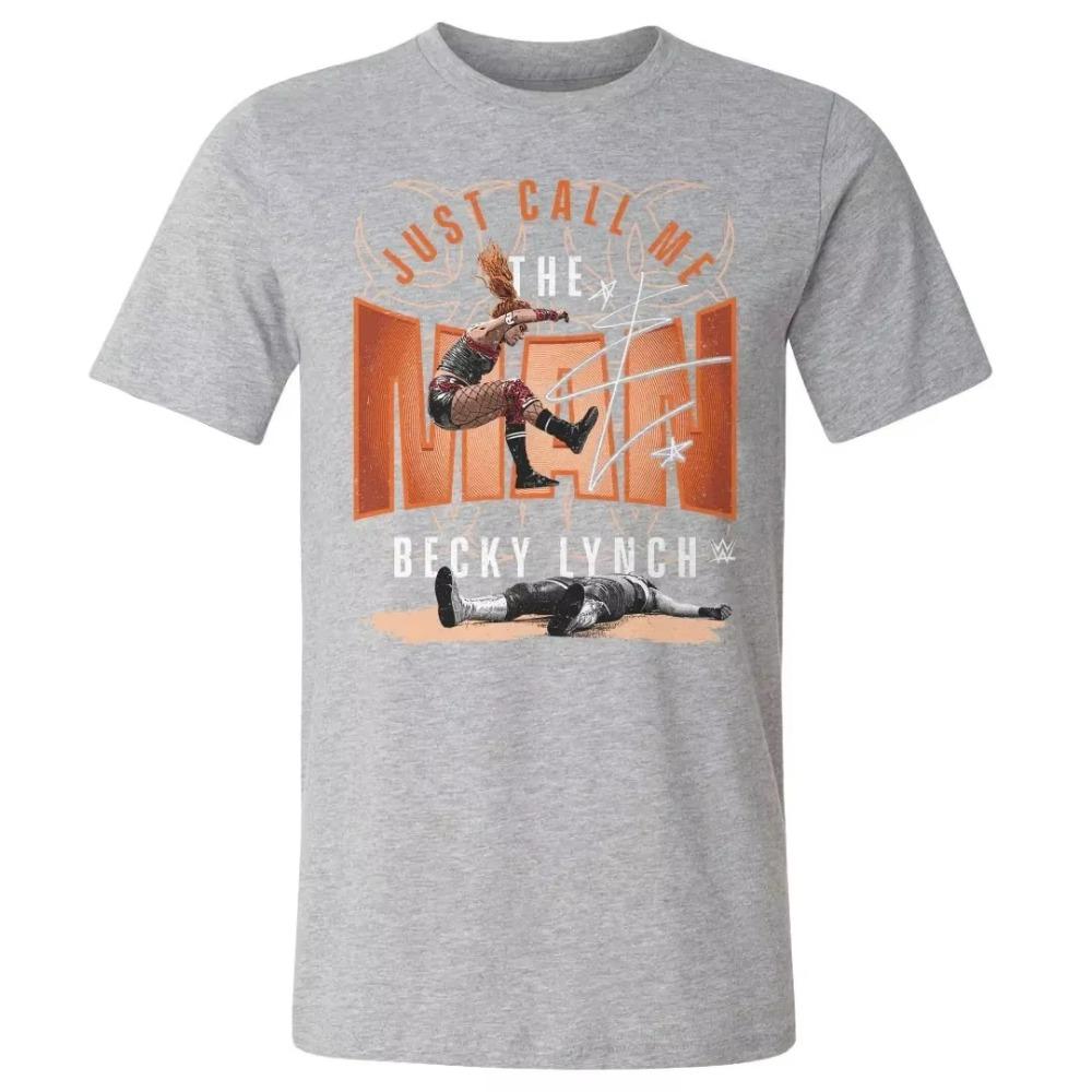 Mode 2024 Sommer Herren Bedrucktes Wrestler Becky Lynch T-Shirt Kinder Street Sports Top Casual Kurzarm