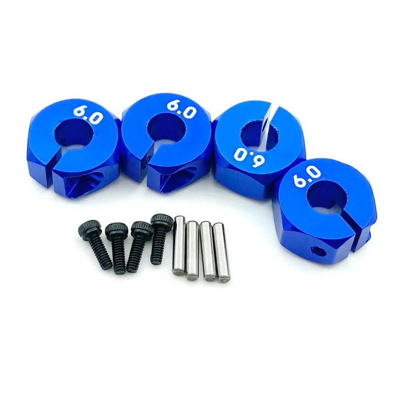4 Pcs Aluminum 5/6/7mm Thickness Wheel Hex 12mm Drive Hubs With Pins Screws For RC Car Crawler Trucks HSP Tamiya Traxxas Slash
