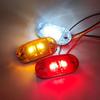 10PCS 2 Oval LED Universal 12V 24V Led Light Side Marker Car Lights for Trailer Trucks Caravan Clearance Lamp Surface Mount