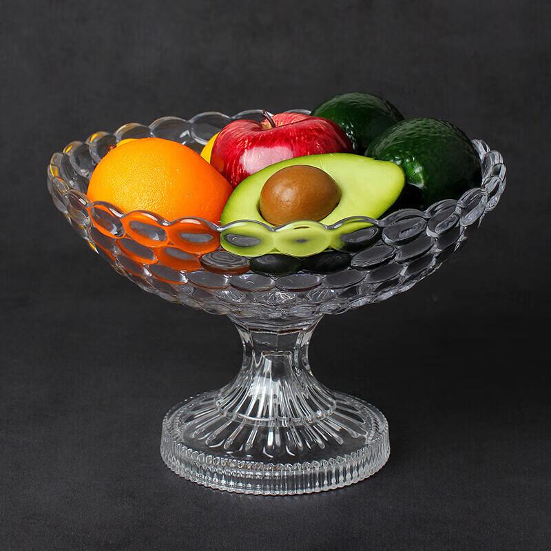 Huabeisen European Crystal Glass High-Footed Fruit Bowl