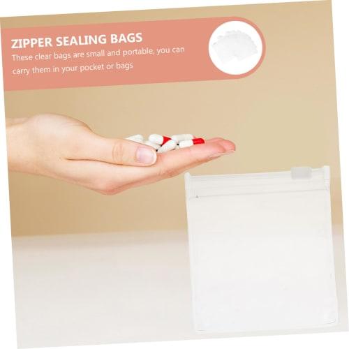 SEWOART 24-Piece Clear Resealable Small Pill Bags, Travel Organizer, Mini Seal Bags, Moisture and Break-Resistant, Lightweight and Compact Design