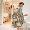 Zaino scolastico Stagione scolastica zaino scolastico per studenti Stile college coreano grande capacità zaino per studenti delle scuole superiori carino multi-scomparto zaino trasparente