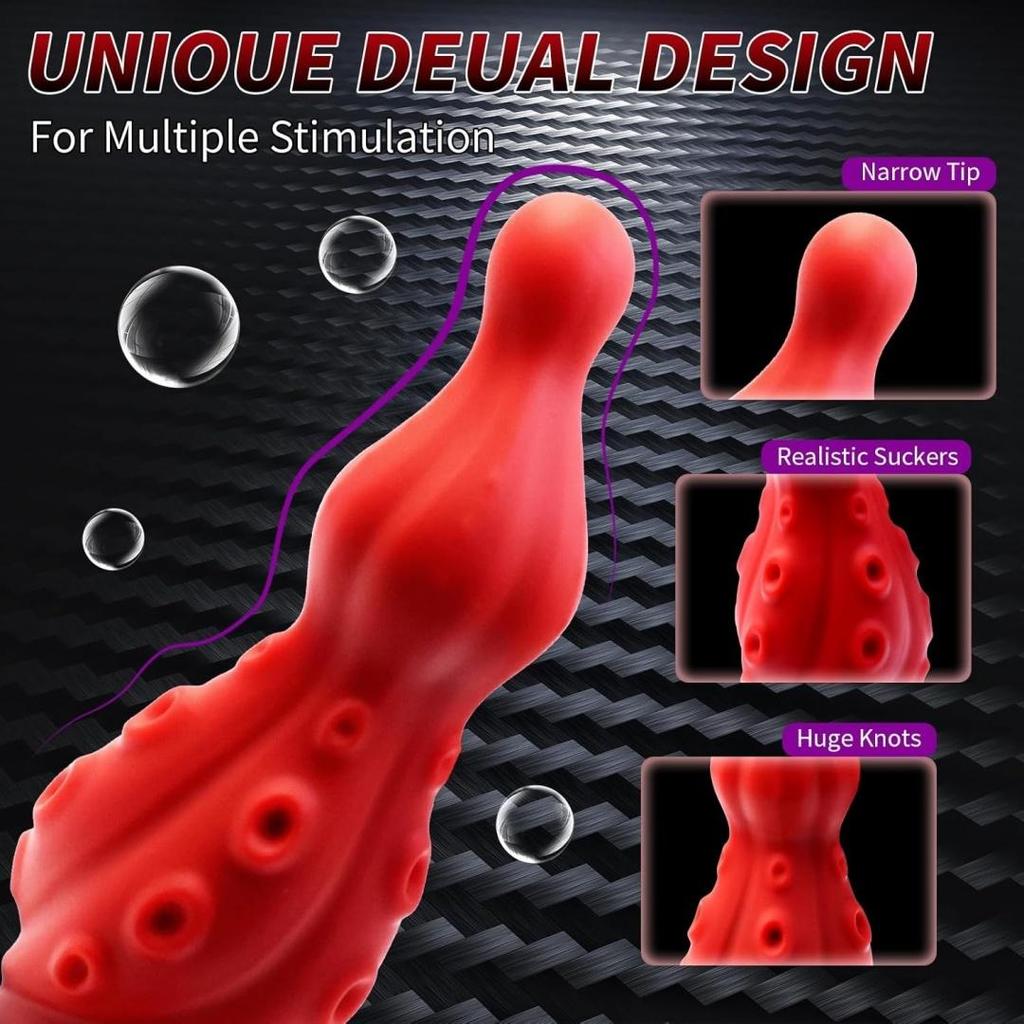 Large Butt Plug Huge Anal Plug, Tentacle Dildo Anal Stretcher, Fantasy Monster Anal Plug Prostate Massager for Men & Women