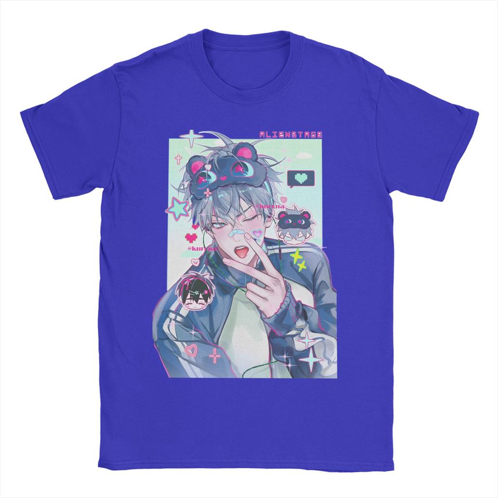 Lustiges Alien-Bühnen-T-Shirt für Herren und Damen, Rundhals, reine Baumwolle, Till Ivan Cartoon, kurzärmelig, Party-Kleidung